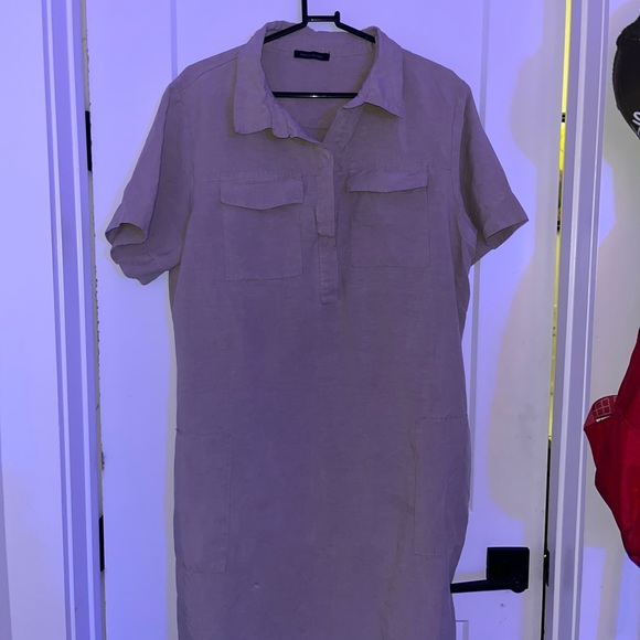 Tommy Hilfigur dress in khaki size large - Picture 4 of 10